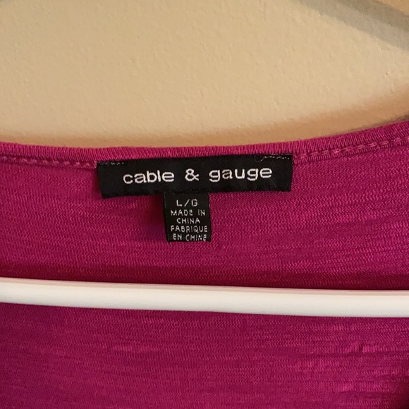 2/$24 Cable & Gauge fuchsia knit top - Picture 8 of 9